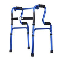 GYZ GY Elderly Walker, Folding Scroll Assisted Walking Vehicle Advanced Transport Chair Walking Light Armrest with Seat, A Variety of Colors to Choose from Medical Supplies (Color : Blue)