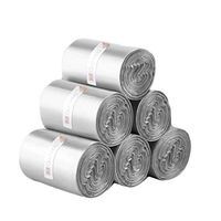 6Rolls/240PC Thick Trash Bags,Disposable Plastic Bag Garbage Bags Desktop Small Portable Strong Rubbish Bags for Home Office Kitchen (Gray)