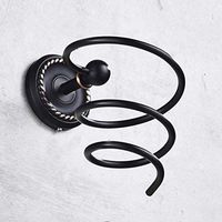 LIUCS Hairdryer Holder Copper Black Patina Hair Dryer Frame, Retro Style Hair Dryer Holder, Twist Style Hair Dryer Holder, Bath Accessories, Suitable for Hair Salon, Hotel, Shower Room etc.