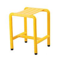 Bath Stool Bathroom Stool Bath Chair Shower Stool Change Shoe Bench Stainless Steel (Color : Yellow, Size : 42.5cm)