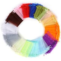 Pruk 150 Pack Organza Gift Bags, 4 x 6 Inches/10 x 15 cm Assorted Colors Organza Drawstring Bags, Sheer Bags Organza Pouches for Wedding Birthday Party Favor Souvenir Soap Candy Jewelry