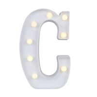 YANROO Light Up LED Letter Marquee Sign Alphabet Letters with Lights for Christmas Wedding Birthday Home Party Battery Powered Night Light Wall Decor (C)