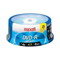 1 - 635052/638010 4.7GB DVD-Rs (25-ct Spindle), 4.7GB , 2 hours, 635052/638010
