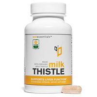 Organic Silymarin Milk Thistle Capsules - 500mg x 60 Vegetarian Capsules - WelEssentials Herbal Supplement - Concentrated Extract to Support Liver Health, Detox and Cleanse by Raising Glutathione