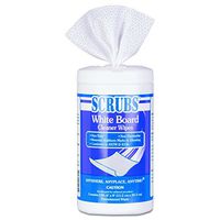 SCRUBS 90891 White Board Cleaner Wipes, Cloth, 8 x 6, White, 120/Canister