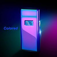 Rechargeable Lighter,USB lighters LED Screen Dual Arc Plasma Lighter Windproof Flameless Butane Free Electric Lighter