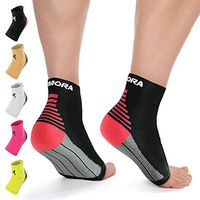 Rymora Plantar Fasciitis Sock Foot Compression Sleeves for Men/Women (Pair, Black, XL)