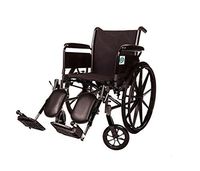 Lightweight Folding Wheelchair Detachable Full Arm and Removable/Detachable Elevating Legrests by Healthline (18