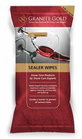 Granite Gold Sealer Wipes-Water-Based Stone Sealing to Preserve and Protect Countertops – 6 Count, White