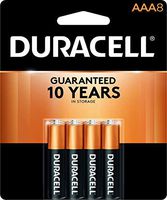 Duracell - CopperTop AAA Alkaline Batteries - long lasting, all-purpose Triple A battery for household and business - 8 Count