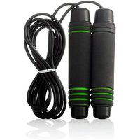 Fitness Skipping Rope,Pro Adjustable Jump Rope with Foam Handle for Adult Men and Women Kids Indoor Gym Workout, Crossfit, Fitness Exercise and Endurance Training (Green)