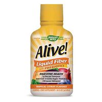 Nature's Way Alive! Liquid Fiber Sugar-Free w/Prebiotics, 5g Fiber per TBS, Citrus Flavored, 16 Oz.
