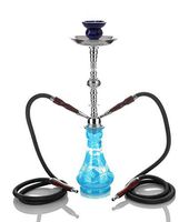 new 2 hose 20" Blue Hookah shisha nargila bar narguile 5 stars hookas smoking