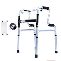 GY Walker Folding Aluminum Alloy Adjustable Height for Adult and Elderly Disabled Assisted Walking Medical Supplies (Color : F)