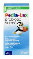 Pedia-Lax Daily Digestive Probiotic Yums Strawberry Chewable Tablets, 30 Count (Pack of 1)