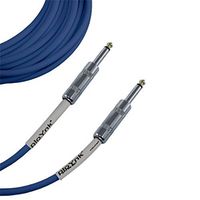 Ploynk 1/4 to 1/4 mono TS Instrument Straight Patch Cable 1 FT foot long Blue