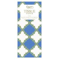 Caspari Casablanca Tissue Paper in Blue, 16 Sheets Included