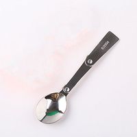 Fdrirect Folding Spoon Folding Fork Stainless Steel Spoon Lightweight Folded Portable Tableware Spoon Fork Tableware Kit