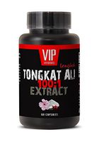 400mg Longjack - Tongkat Ali 100: 1 Premium Extract - Natural Testosterone Booster (1 Bottle 60 Capsules)