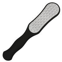 Exttlliy Stainless Steel Double Sided Foot File Professional Foot Rasp Scrubber File Callus Remover (Black)
