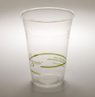 16 Oz. PLA Clear Corn Plastic Biodegradable Cold Cup (Pack of 50)