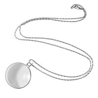 Magnifying Glass Pendant Necklace 5X HD Lens Old Man Pocket Magnifier Mini Sweater Chain Fashion Ornament Gift Necklace Send Elder