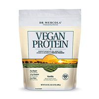 Dr. Mercola Vegan Protein Vanilla (690g), 30 Servings, Contains proteins high in BCAAs, Mixes Easily, non GMO, Gluten Free, Soy Free