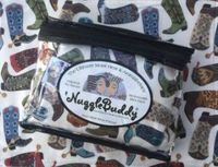 'NUGGLEBUDDY New! Microwavable Moist Heat & Aromatherapy Organic Rice Pack-Cold Pack for Cowboys & Cowgirls! Cowboy Boot Fabric." Soothing the Souls of the Planet. The Perfect Gift! (Unscented)