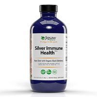Jigsaw Health - Liquid Silver Immune Health - Positively Charged Nano Silver with Organic Black Elderberry Syrup and Carbon Filtered Double Distilled Water for Essential Immune System Support