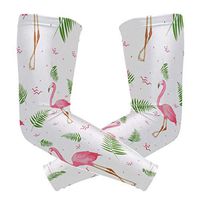 LEVEIS Flamingo Summer Arm Sleeves UV Protection for Men Women Sunblock Protective Gloves Running Golf Cycling Driving Long Arm Cover 1 Pair