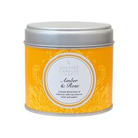 Shearer Candles Amber and Rose Large Scented Silver Tin Candle - White by Shearer Candles
