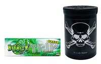 Herb Airtight Container Fresh Kettle with Juicy Jay's Green Trips 1.25 Flavored Hemp Rolling Papers 1 Count DC Crafts Nation- Jolly Roger