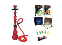 Hookah 22" White 4 hose shisha nargila bar hookas nargile glass water Vase new