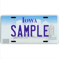 Custom Personalized Metal License Plate Your Name Your State - Choose from All 50 States (Iowa, 6" x 12" Standard Thickness (.030"))