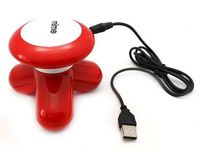 Hand Held Massager USB Charge and Battery Operated Percussion Electric Full Body Handheld Massager for Hand Head Neck Back Legs Arms Face Pain Shoulder Foot Release Massage (Red)