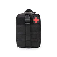 TechGo Tactical Medical Utility Bag Pouch First Aid kit for Travel Hiking Riding Camping or Other Outdoor Activities (Black)