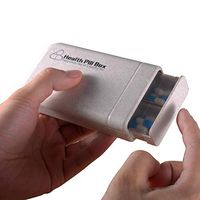 Pill Organizer, Daily and Weekly Pill Box Press-on Medicine Container Case Divider for Vitamin Supplements and Fish Oil Portable Pill Case in Travel Moisture Resistant