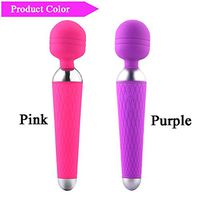 Multispeed USB Rechargeable| 10 Speeds | Powerful Massager Stimulator for Body | Silicone Magic Wand | Pink or Purple (Pink)