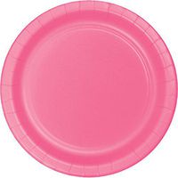 Creative Converting 553042 Touch of Color 96 Count Dinner/Large Paper Plates, Candy Pink