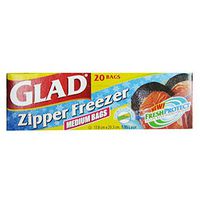 Glad Freezer Medium Zipper Bags (2 Bags)