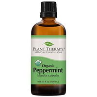Plant Therapy Peppermint Organic Essential Oil 100% Pure, USDA Certified Organic, Undiluted, Natural Aromatherapy, Therapeutic Grade 100 mL (3.3 oz)