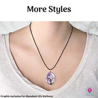 EMF Protection Pendant Necklace- Anti-Radiation-Free Chain-Programmed with 30+ Homeopathic Frequencies - More Styles - Dr. Valerie Nelson-EMF Shield Necklace Jewelry (Glass Tree of Life - Purple)