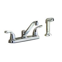 Project Source F8F1C053CP Chrome 2-Handle Deck Mount Low-Arc Kitchen Faucet