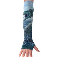QG ZZX Dragon Unisex Compression Arm Sleeves UV Protection Performance Arm Sleeve - for Outdoor Sports Baseball,Basketball,Football (1 Pair)