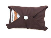 4 BubuBibi Maxi Night Bamboo Mama Cloths Menstrual Reusable Sanitary Liner Pads (Brown)
