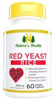 Red Yeast Rice, Promotes Healthy Cholesterol Levels, 60 Veggie Capsules, 600 Mg, 100% All-Natural Cholesterol Balance, Nature's Health