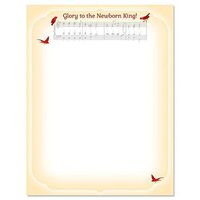 Musical Carol Christmas Letter Papers - Set of 25 Christmas Stationery Papers are 8 1/2" x 11", Compatible Computer Paper