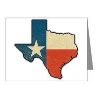 Note Card Texas Flag Texas Shaped