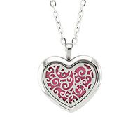 FANSING Mom Gifts from Daughter Birthday Gifts for Mom Heart Necklace Essential Oil Diffuser Necklace for Women Stainless Steel Chain Mother in Law Gifts