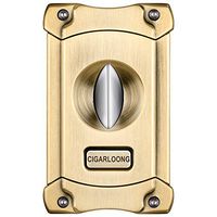 CIGARLOONG Cigar Cutter Stainless Steel Sharpening V Cut Blades with Cigar Punch